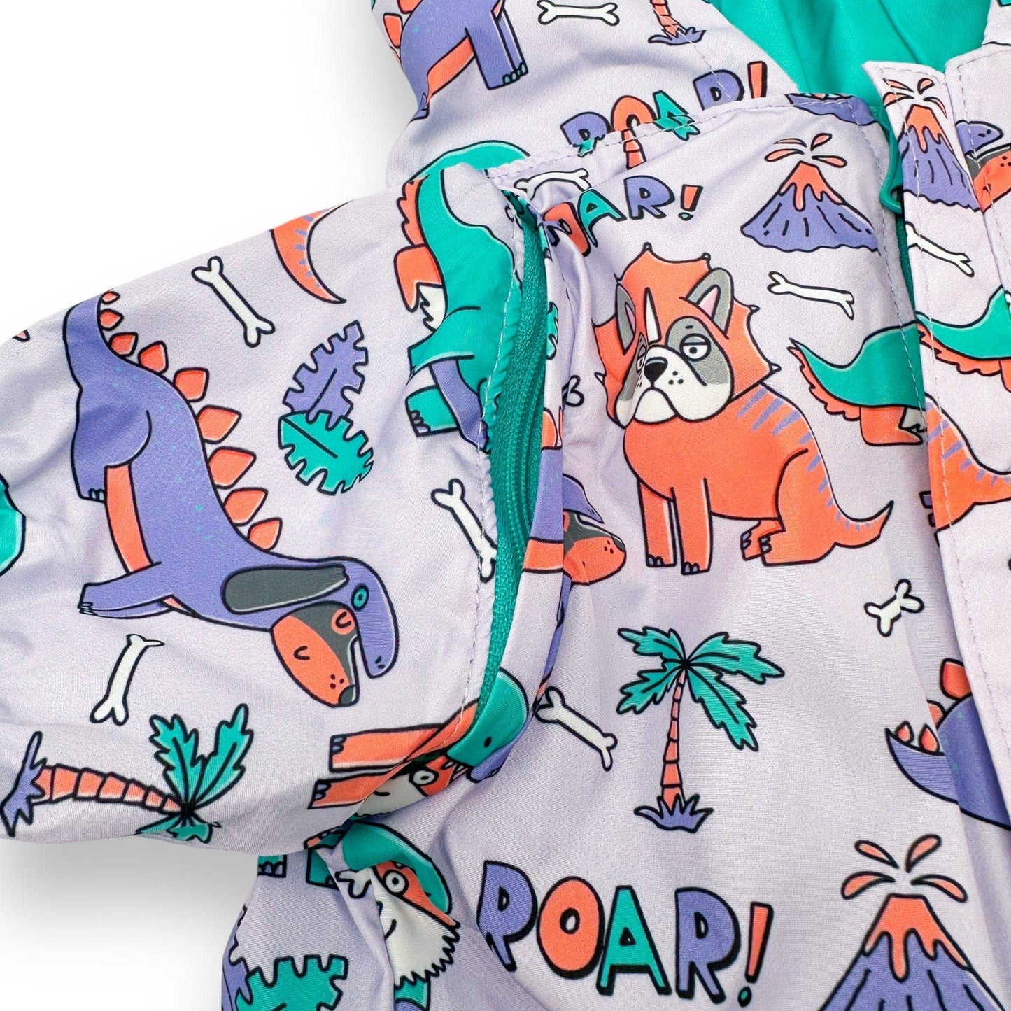 Zelda & Harley - Doggosaurus Rex Reversible Raincoat - Size 4