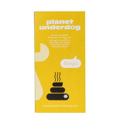 Planet Underdog Planet-Friendly Dog Poop Bags - Compostable - Yellow, 60 bags