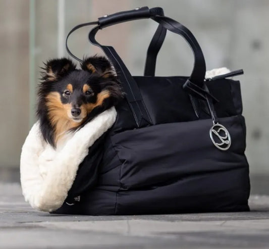 Designer Luxury Dog Carrier in Black - Medium