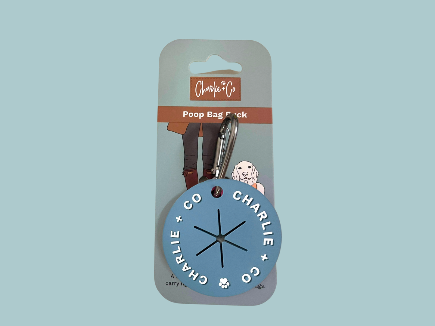 Charlie & Co - Poop Puck, Dog Poop Carrier - BLUE - Blue